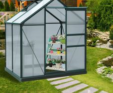 Polycarbonate 6.2 ft W x 4.3 ft Greenhouse