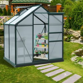 Polycarbonate 6.2 ft W x 4.3 ft Greenhouse
