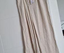 Linen trousers size 8 with belt BNWT