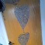 silver glitter hanging hearts Image 3