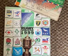 Very Rare 1999 Ireland v Australia - Rugby World Cup Pool E Programme & Match Ticket