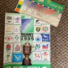Very Rare 1999 Ireland v Australia - Rugby World Cup Pool E Programme & Match Ticket