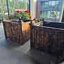 2 wooden planters oak hard wood Image 7
