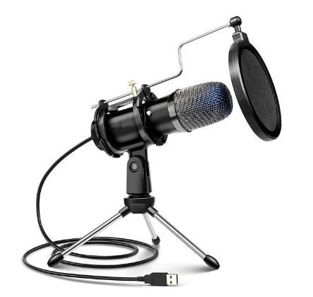 BRAND NEW USB Gaming Microphone Computer Studio Tripod Stand Condenser Desktop Mic for PC Skype Youtube Podcasting