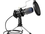 main image for ad BRAND NEW USB Gaming Microphone Computer Studio Tripod Stand Condenser Desktop Mic for PC Skype Youtube Podcasting