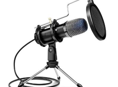 BRAND NEW USB Gaming Microphone Computer Studio Tripod Stand Condenser Desktop Mic for PC Skype Youtube Podcasting