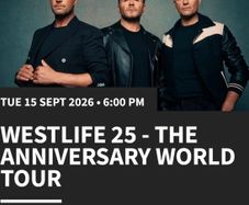 Westlife 15th September 2 Tickets - Standing