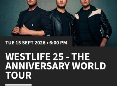 Westlife 15th September 2 Tickets - Standing