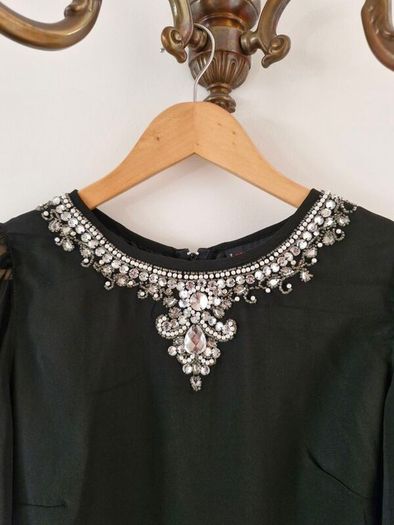 Black chiffon dress