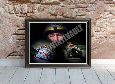 Joey Dunlop Framed Art Print A4 Size