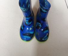 Dunnes Stores  Blue Game Wellingtons.   S.6.  New