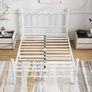 Double Bed Frame with Headboard and Footboard,Metal Platform Bed Frame Double Bed With Storage No Box Spring Needed,Strong Steel Slat Support/Mattress Base/White Image 4