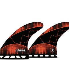 Futures Large Jack Robinson Techflex Thruster Surfboard Fin Black Orange