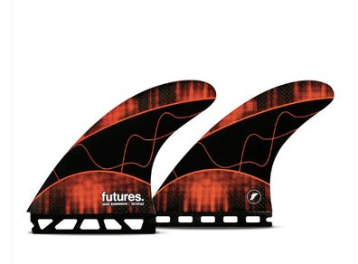 Futures Large Jack Robinson Techflex Thruster Surfboard Fin Black Orange