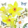Xl Spring easter yellow daffodils centerpiece candle table home decor Image 4