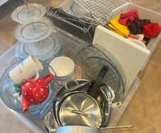 Job Lot of Food Photography Props: Plates, Boards, Cake Stands, Crockery