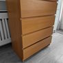 Oak Ikea Malm 4 Drawer Image 2