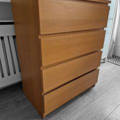 IKEA MALM Chest of Drawers (Oak Finish)
