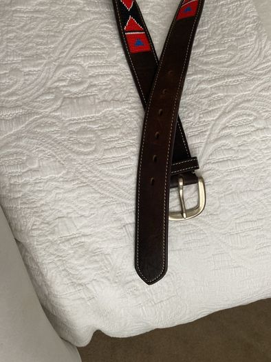 Belt Leather Belt Hand made Hand beaded