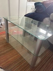 glass TV stand