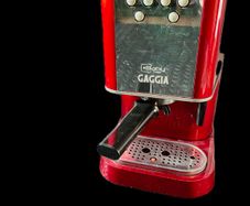 Red 2008 Baby Dose Gaggia espresso machine.