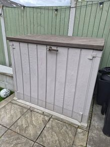 Bin storage shed