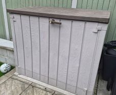 Bin storage shed