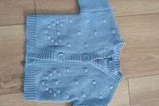 Baby Girl Blue Bobble Knit Cardigan
