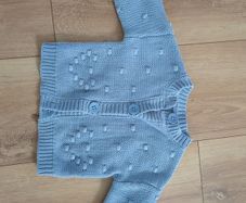 Baby Girl Blue Bobble Knit Cardigan