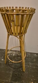 Mid Century Bamboo Plant Stand