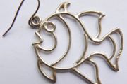 Vintage 925 Sterling Silver Fish Earrings