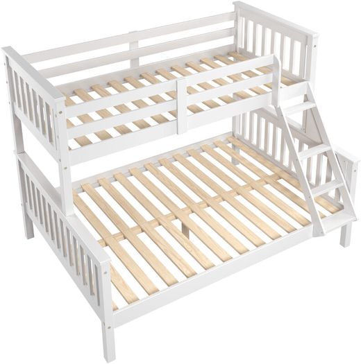 Neptune Triple Bunkbed in White/Grey