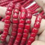 Rare Antique Venetian WhiteHeart Glass Beads Strands 8mm 24 inches Image 5