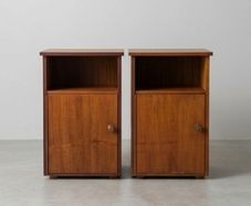 Pair of MCM Retro Teak Bedside Lockers
