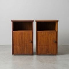 Pair of MCM Retro Teak Bedside Lockers