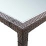 Garden Dining Table Brown 200x200x74 cm Poly Rattan Image 3