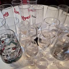 Assorted drinks glasses