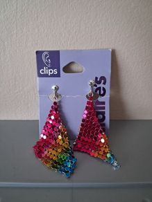 Claire's Clip-on Earrings Multicoloured Metal