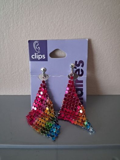 Claire's Clip-on Earrings Multicoloured Metal