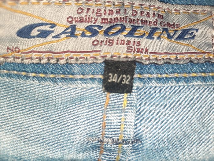 Gasoline denim jeans 34 waist and 32 leg see last two photos for exact measurements FREE STANDARD POSTAGE INCLUDED