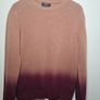 mens 7 for All Mankind wool jumper crew neck overdyed camel burgundy Size SMALL Image 2