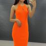 Rib- knit dress women Image 3