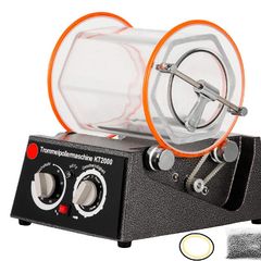 Polishing Drum Heavy Duty Polycarbonate 5kg Rotary Tumbler Surface Polisher 60W Jewelry Polishing Twist Tumble Laboratory Ball Mill Non Slip Stable for Magnesium Alloy Materials Black