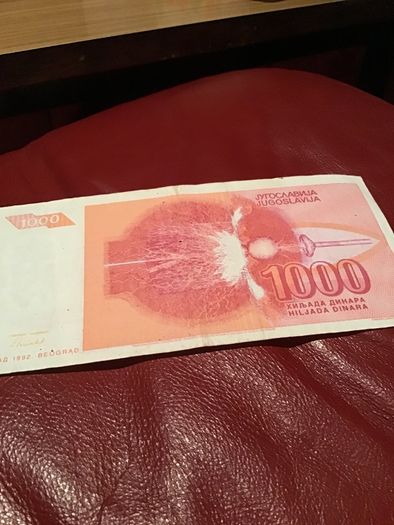Yugoslavia Banknote - 1000 Dinara 1992