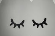 Wood wall decor sleepy eyes for kids room/nursery