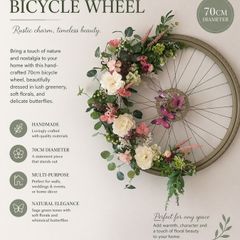 70cm sage green bicycle wheel