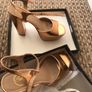 ladys shoes rose gold only wore once. Practically new. Image 3