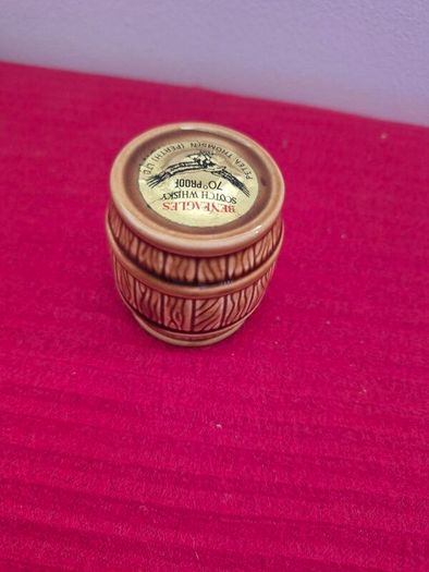 Vintage Beneagles Scotch Whisky Miniature Barrel Decanter 1970s