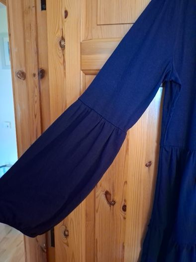 dress, navy with button detail