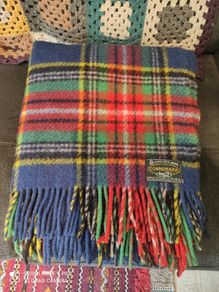 Foxford Connemara plaid 100% wool throw